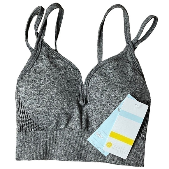 ZELLA Low Impact Sports Bra Gray XS - Picture 1 of 4
